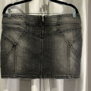 Gray denim skirt